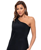 Xscape Women's Embellished One-Shoulder Jersey Gown