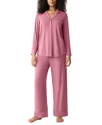 Gap GapBody Women's 2-Pc. Notch Collar Pajama Set