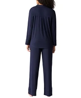 Gap GapBody Women's 2-Pc. Notch Collar Pajama Set