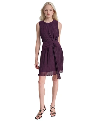 Dkny Women's Round-Neck Sleeveless A-Line Dress