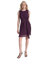 Dkny Women's Round-Neck Sleeveless A-Line Dress