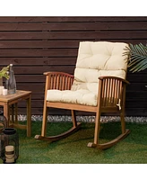 Skonyon Tufted Patio High Back Chair Cushion with Non-Slip String Ties