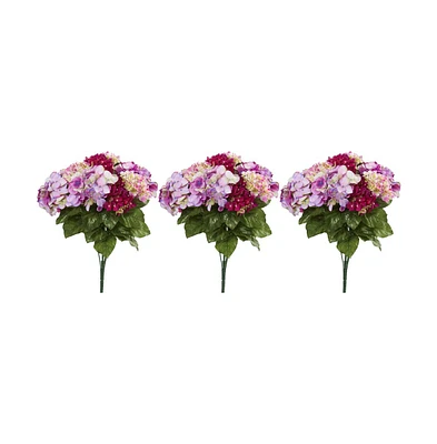 Slickblue Hydrangea Artificial Plant for Lifelike Home Decor (Set of 3)