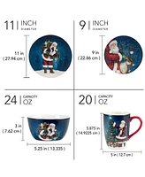 Certified International Santa's Secret 16 Pc. Dinnerware Set, Service for 4