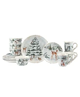 Certified International Winter's Frost 16 Pc. Dinnerware Set, Service for 4