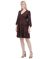 Eliza J Sequinned Tiered Fit & Flare Dress