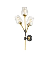 Moose Modern Clear Glass Wall Sconces Brass Bathroom Vanity Lighting