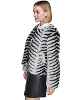 Karl Lagerfeld Paris Women's Faux-Fur Cropped Jacket