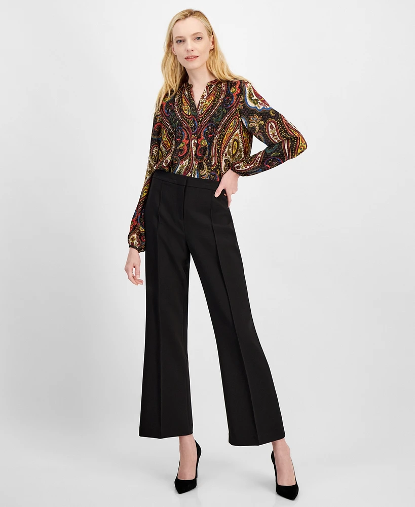 T Tahari Women's High-Rise Wide-Leg Pants