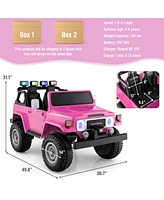 Sugift 12V 2-Seat Licensed Kids Ride On Toyota FJ40 Car with 2.4G Remote Control
