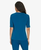 Calvin Klein Women's Drape-Neck Blouse