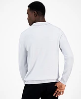 Alfani Men's Long-Sleeve Johnny Collar Merino Sweater, Created for Macy's