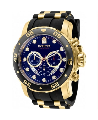 Invicta Men's 37229 Pro Diver Quartz Chronograph Blue, Red Dial Watch