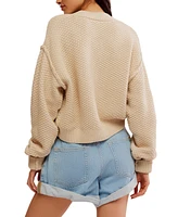 Free People Women's Lila Slouchy Cropped Cardigan