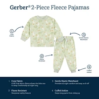 Gerber Toddler Girls Fleece Blanket Sleepers, 2-pack