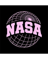 Nasa Boys Logo Grid Globe Long Sleeve Black Sweatshirt