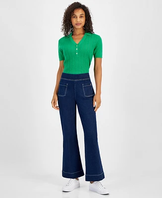 Nautica Jeans Women's High-Rise Pull-On Flare