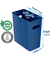 iTouchless SlimGiant Plastic Wastebasket with Handles 4.2 Gallon Set of 2