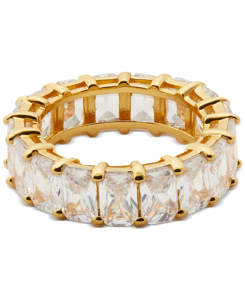 Kate Spade New York Gold-Tone Baguette Cubic Zirconia Eternity Band Ring