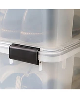 Iris Usa Qt. Plastic Storage Bins with Sealed Lids, Clear Gasket Box