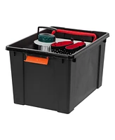 Iris Usa 19 Gallon Lockable Storage Totes with Lids, 2 Pack