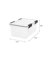 Iris 19qt Weatherpro Airtight Plastic Storage Bin with Lid and Seal and Secure Latching Buckles