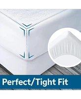 Guardmax California King Mattress Protector Fitted Sheet - Terry Cotton Waterproof Mattress Protector