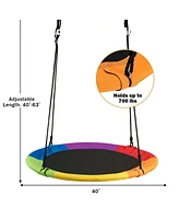 Sugift 40 Inch Flying Saucer Tree Swing Outdoor Play for Kids