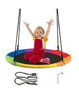 Sugift 40 Inch Flying Saucer Tree Swing Outdoor Play for Kids