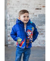 Paw Patrol Toddler Boys Rubble Marshall Chase Zip Up Puffer Jacket to