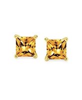 Bling Jewelry Square Cubic Zirconia Cz Stud Earrings Sterling Silver