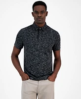 Alfani Alfatech Short Sleeve Marled Polo Shirt, Created for Macy's