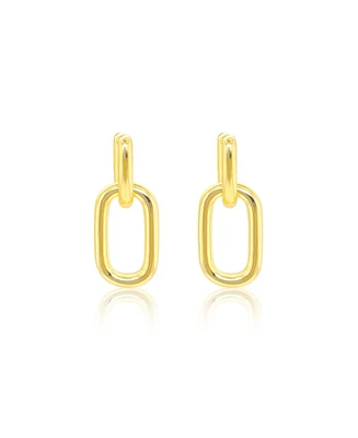 Etoielle Yellow Gold Tone Oval Link Studs