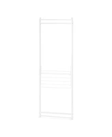 Iris Usa Clothes Rack, Collapsible Clothing Rack, Foldable Clothes Drying Rack, Garment Rack with Shelf, Clothing Rack with 3 Panels, White