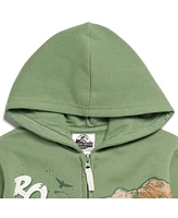 Jurassic World Boys Dinosaur T-Rex Fleece Zip Up Hoodie to