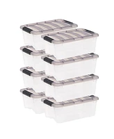 Iris Usa Quart Stack & Pull Clear storage Box, Gray