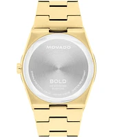 Movado Women's Bold Quest Swiss Quartz Ionic Plated Light Gold Steel Watch 35mm - Gold