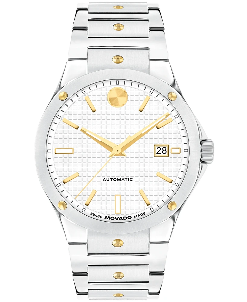 Movado Men's Se Swiss Automatic Stainless Steel Yellow Pvd Watch 41mm - Silver