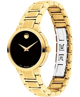 Movado Women's Portfolio Swiss Quartz Yellow Pvd Watch 28MM