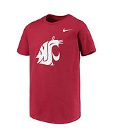 Nike Big Boys and Girls Crimson Washington State Cougars Cotton Logo T-Shirt