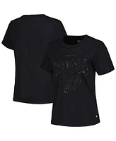 The Wild Collective Women's Black Lafc Satin Applique T-Shirt