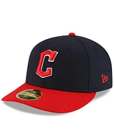 New Era Men's Navy/Red Cleveland Guardians National Baseball Hall of Fame Low Profile 59FIFTY Fitted Hat