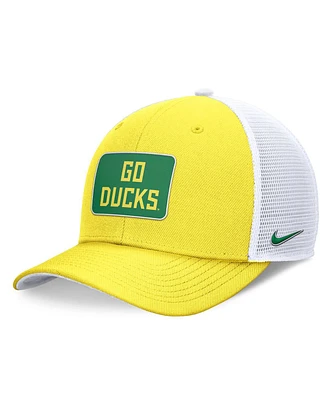 Nike Men's Yellow/White Oregon Ducks Local Rise Trucker Adjustable Hat