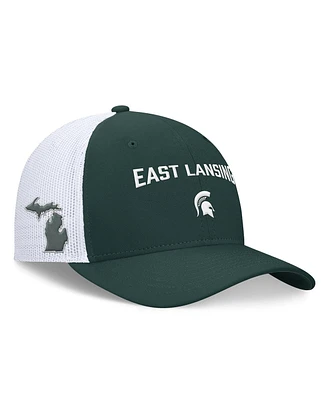 Nike Men's Green/White Michigan State Spartans Primetime Rise City Trucker Adjustable Hat