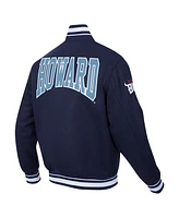 Pro Standard Men's Navy Howard Bison Crest Wool Full-Zip Jacket