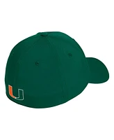 Adidas Men's Green Miami Hurricanes Locker Room Logo Flex Hat