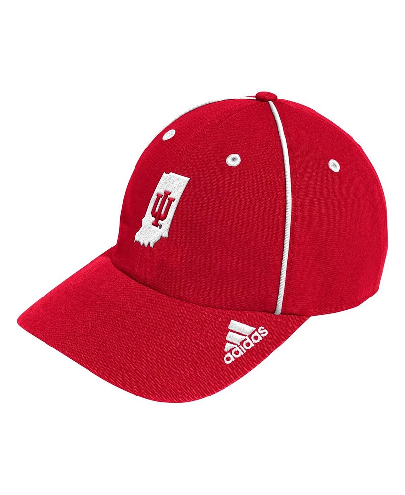 Adidas Men's Crimson Indiana Hoosiers Locker Room Athlete Pack Slouch Adjustable Hat