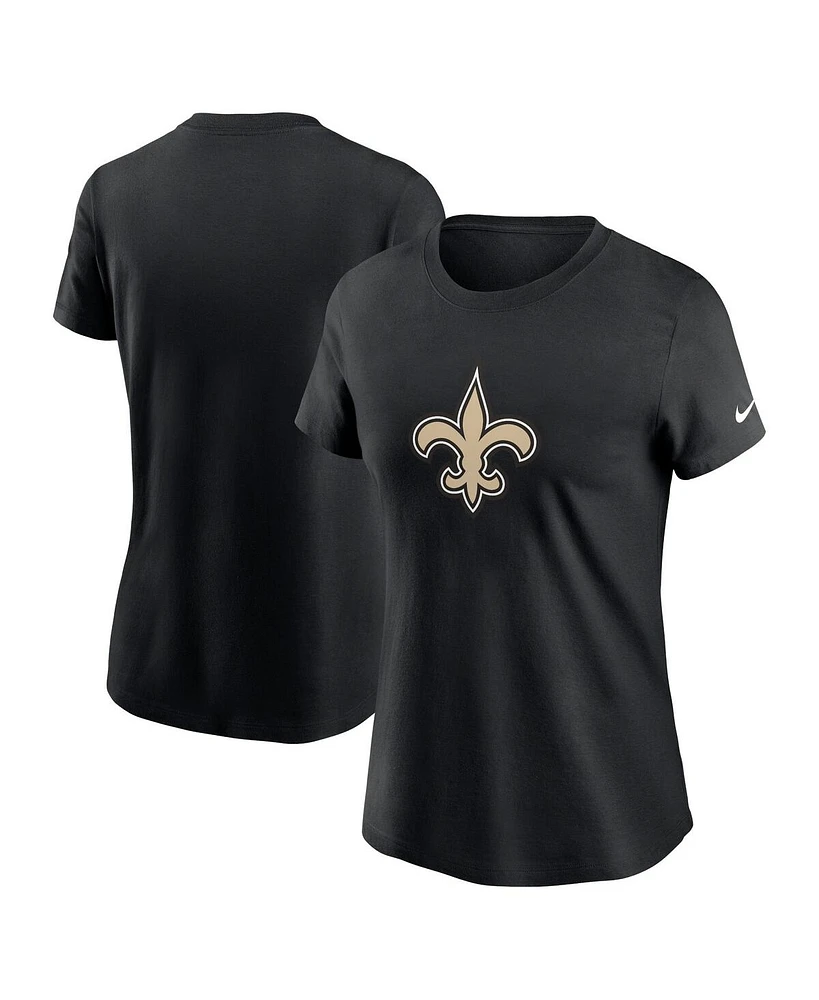 Nike Women's Black New Orleans Saints Primary Logo T-Shirt