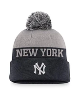 Nike Men's Navy New York Yankees Rewind Peak Cuffed Knit Hat with Pom