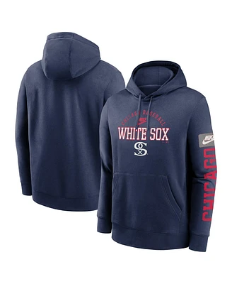 Nike Men's Navy Chicago White Sox Cooperstown Collection Splitter Club Fleece Pullover Hoodie